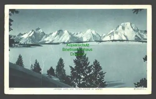 142309 Ansichtskarte Moran USA 1937 Jackson Lake Grand-Teton-Nationalpark Wyoming