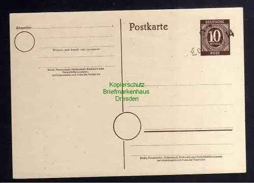 h3189 SBZ Bezirkshandstempel Bezirk 27 Leipzig 14 GS Ziffer 10 Pfennig gepr. BPP