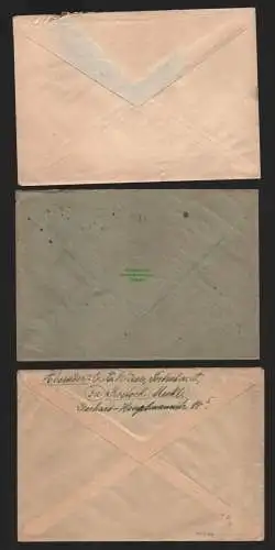 B11414 3x Brief SBZ Alliierte Besetzung FDGB Potsdam 1947 Rostok Neustrelitz