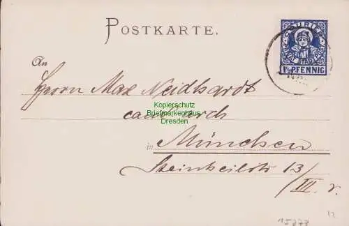 B15273 AK Privatpost München E. Vigee le Brun Galerie Florenz Courier 1898