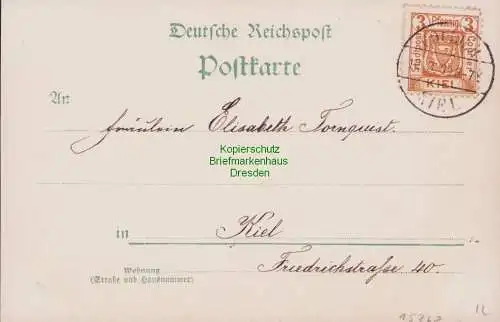 B15268 AK Fanny Bertram Moran-Olden Kammersängerin Privatpost Kiel Courier 1899