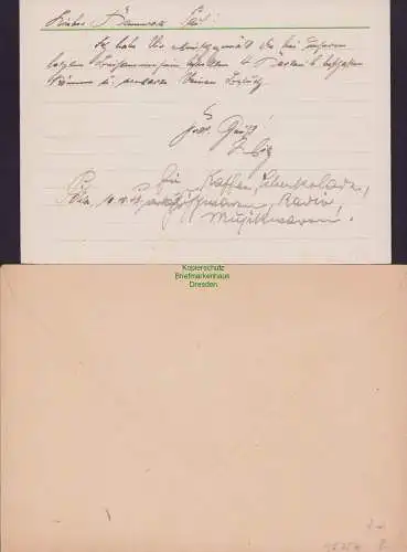 B15257 Brief Raschau 1952 Ankerwicklerei nach Markersbach Postkarte 1948 n. Aue