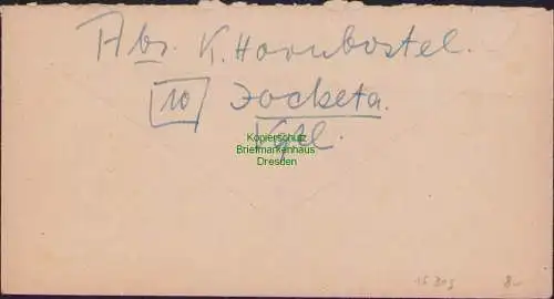 B15309 Brief Gebühr bezahlt Jocketa 1946 nach Ebersbach Ost