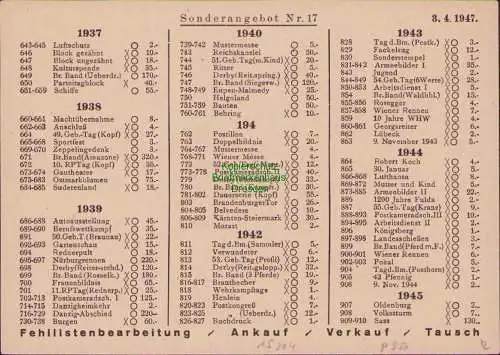 B15304 Alliierte Besetzung 1947 Ganzsache Zudruck "Falls Sie .. " Gross-Bieberau