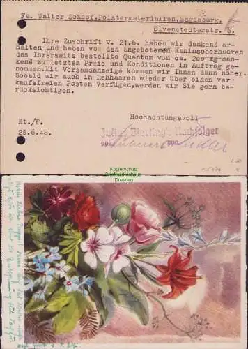 B15176 2x SBZ Postkarte Zehnfach Währungsreform Hellerau Bez. Dresden