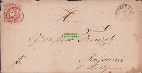 B15171 Altdeutschland Sachsen 15 Brief Wurzen 1864 mit mehrseitigem Inhalt
