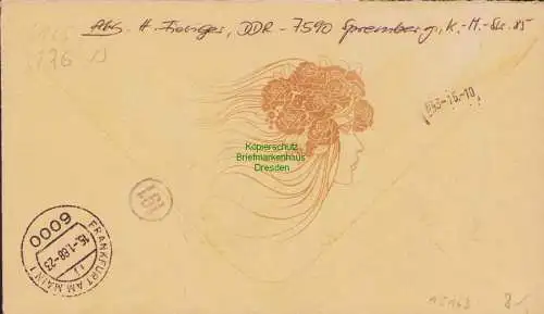 B15163 DDR 1987 Brief Kunstausstellung der DDR, Dresden 3126 3127 Eilsendung