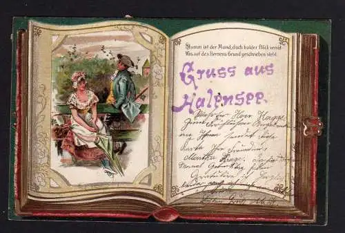 82006 AK Halensee Buch 1902 verliebtes Paar
