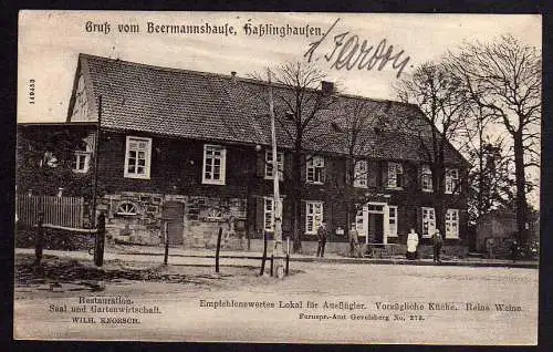 70098 Ansichtskarte Haßlinghausen 1911 Beermannshause Gaststätte