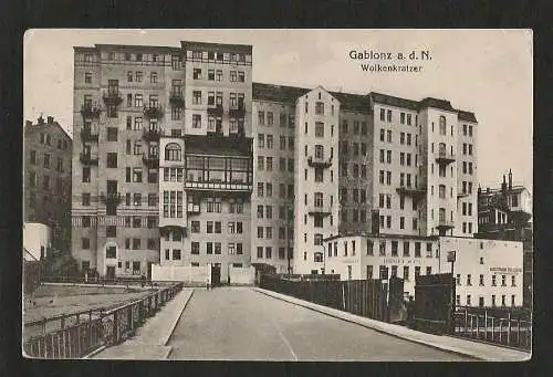 21762 Ansichtskarte Jablonec nad Nisou Gablonz an der Neiße Wolkenkratzer 1918