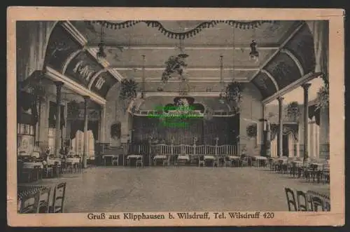 151511 AK Klipphausen bei Wilsdruff 1929 Restaurant Gaststätte Saal Innenansicht