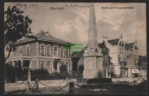 151544 AK Otterndorf Westerwanna 1907 Partie am Kriegerdenkmal