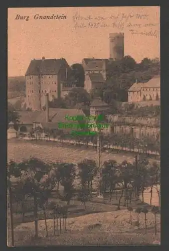 141090 Ansichtskarte Burg Gnandstein Frohburg 1923 Brück & Sohn Meissen 18255