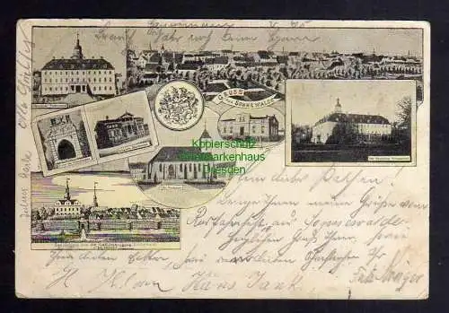 124033 AK Sonnewalde Panorama 1898 Stadtkirche Oberschloss Oberförsterei