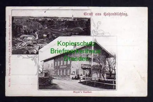120898 Ansichtskarte Hohendilching Valley 1906 Mayers Gasthof