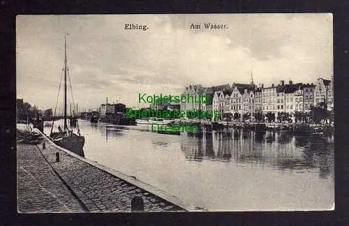 121684 AK Elblag Elbing Ostpreußen Am Wasser 1917