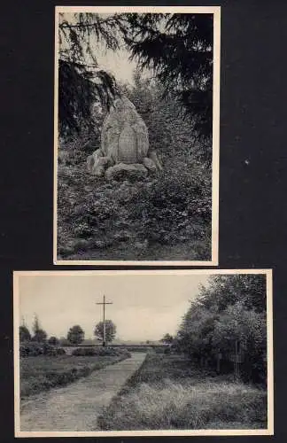 111776 2 AK Um Tannenberg Ostpreußen Hochmeisterstein Ehrenfriedhof Waplitz