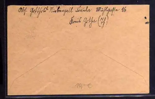B429 SBZ Brief Gebühr bezahlt 1945 Großenbehringen Kr. Gotha