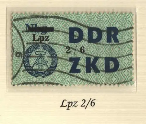 B13785 ZKD C 54 Lpz 2/6 lose Wellenstempel  echt gestempelt