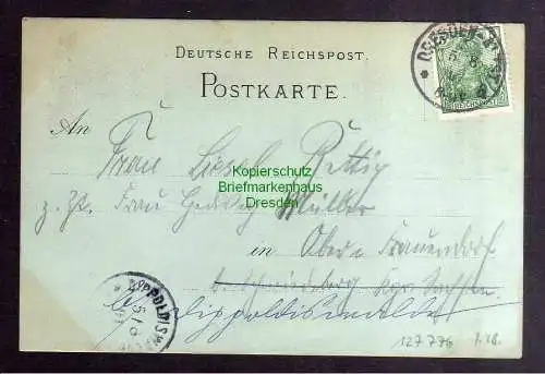 127776 Ansichtskarte Plauenscher Grund bei Dresden 1901 Vorläufer Gasthaus zum Forsthaus