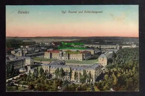 129357 Ansichtskarte Dresden 1914 Kgl. Arsenal und Bekleidungsamt