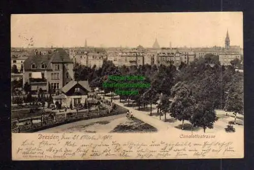 127383 Ansichtskarte Dresden Canalettostrasse 1902