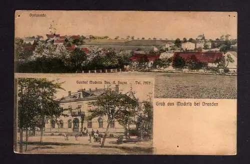 113013 Ansichtskarte Dresden Mockritz Gasthof A. Heyne 1911 Dorfansicht