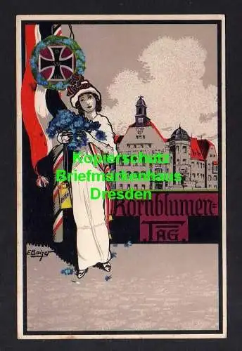 115882 Ansichtskarte Mügeln Bez. Dresden Kornblumentag 1913 Künstlerkarte