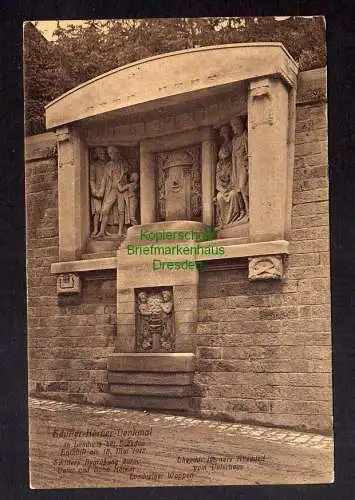 123912 Ansichtskarte Dresden Schiller Körner Denkmal Loschwitz enthüllt 1912