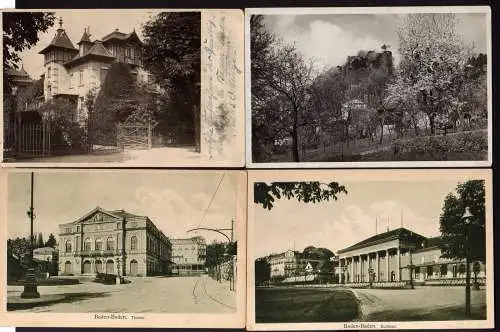 61874 4 AK Ruine Ebersteinburg  bei Baden-Baden 1932 Kurhaus Villa Fotokarte