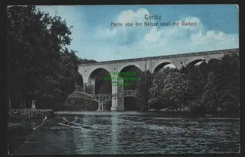 51967 AK Görlitz Neisse Insel mit Viadukt