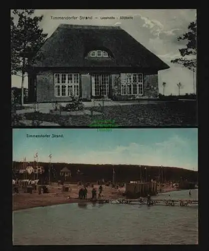 134450 AK Timmendorfer Strand Lesehalle Südseite Strandleben 1916