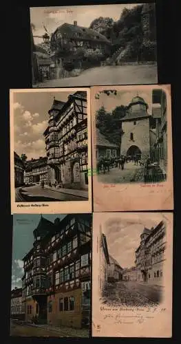 134488 5 Ansichtskarte Stolberg i. H. Consistorium 1918 Altes Thor 1901