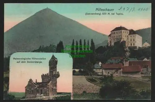 134626 AK Milesovka Milleschauer Donnersberg 1910 bei Teplitz Meteorologische