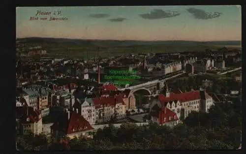 134193 AK Plauen i. V. Blick vom Bärenstein Panorama 1934