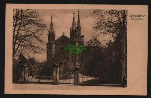 132864 AK Katowice Kattowitz um 1920 Ev. Kirche