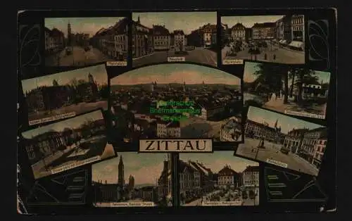 132677 AK Zittau 1911 Markt Neustadt Post Telegraphenamt Amtsgericht …