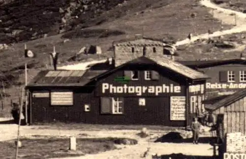 131268 AK Schneekoppe Riesengebirge Fotokarte Geschäft für Photographie und Post