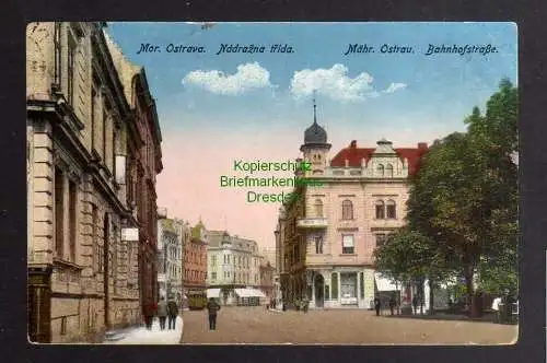 130945 AK Mährisch-Ostrau Ostrava Bahnhofstraße 1922