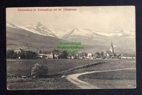 130903 Ansichtskarte Schmiedeberg Riesengebirge Schneekoppe 1912