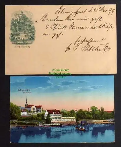 131179 2 AK Schloss Mainberg bei Schweinfurt in Unterfranken 1899 1916