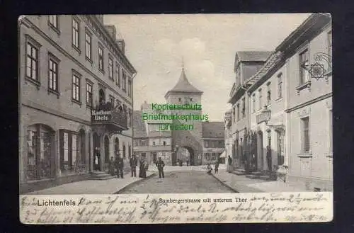 127652 AK Lichtenfels Bayern 1905 Bambergerstrasse Kaufhaus Dietz