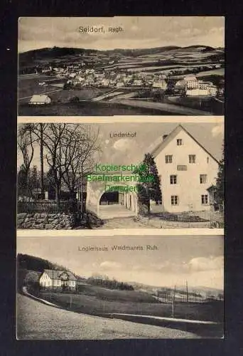 127686 Ansichtskarte Seidorf i. Riesengebirge Lindenhof Logierhaus Weidmanns Ruh