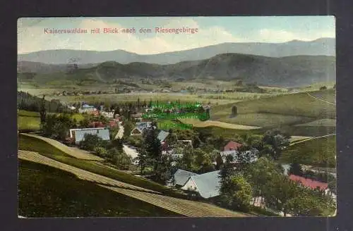 127408 Ansichtskarte Kaiserswaldau Blick nach dem Riesengebirge 1912