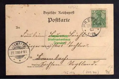 125143 AK Prettin a. Elbe Litho 1900 Postamt Markt Strafanstalt Lichtenburger To