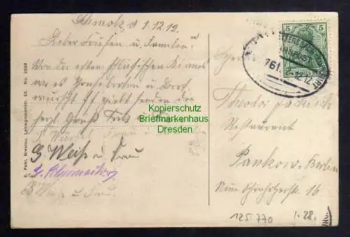 125770 AK Smolec Schmolz 1912 Kirche Postamt Gasthaus Schirmacher Bahnpost