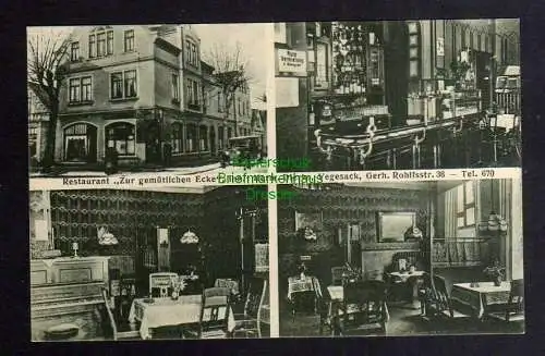 125685 AK Vegesack Bremen 1930 Restaurant Zur gemütlichen Ecke Rohlfsstraße 36