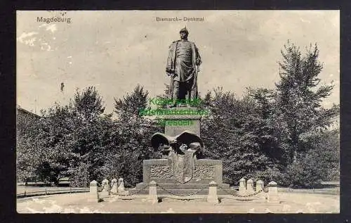 124421 Ansichtskarte Magdeburg Bismarck Denkmal 1912