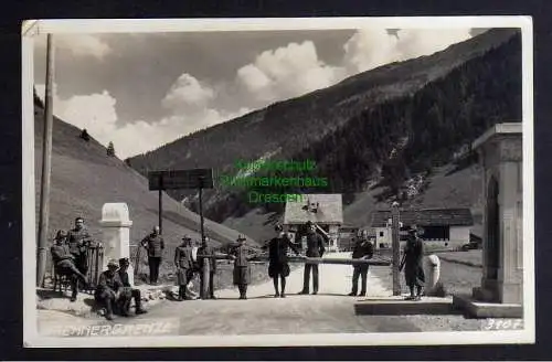 124656 AK Brennergrenze 1931 Schlagbaum Militär Grenzbeamte Brennerpass