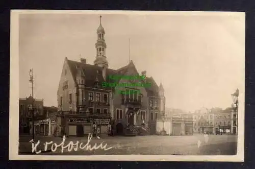 124716 AK Krotoszyn Krotoschin 1940 Fotokarte Feldpost Magazyn Konfekcji Rathaus